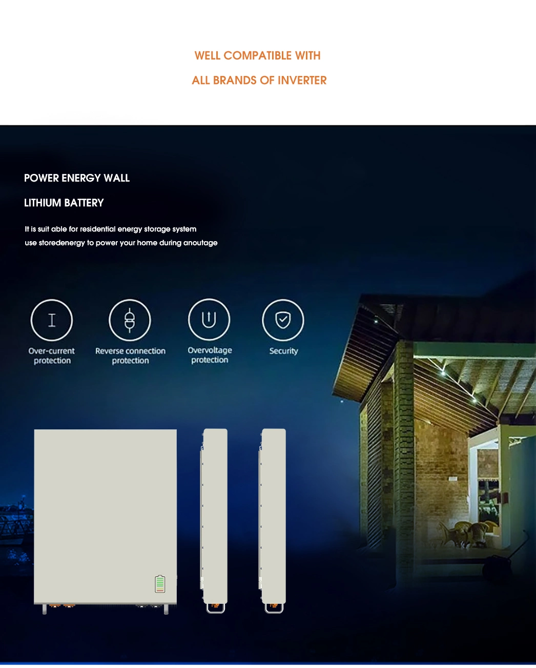 Fourierenergy 51.2V LiFePO4 Storage Ion 48V Energy Lithium Battery