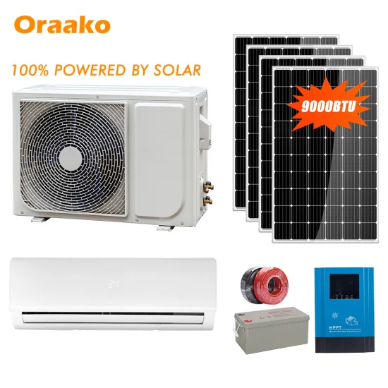 9000 12000 18000 24000 36000 BTU AC Solar Powered Air Conditioner DC off Grid Solar Air Conditioner Hybrid Mini Split for Home