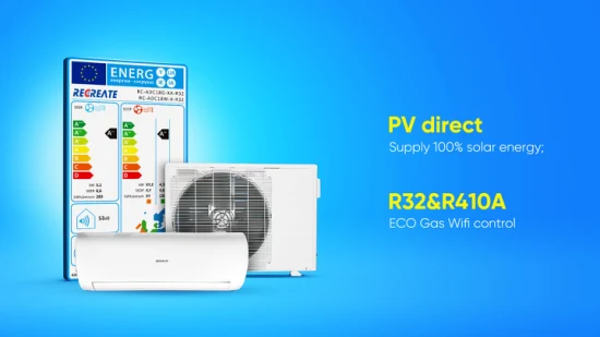 AC DC Hybrid Mini Split Inverter Solar Air Conditioner 1.5 Ton 2.5hp 18000btu 50hz/60hz Heat Wifi